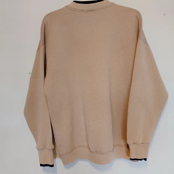 Woman's Vintage L Beige Sweatshirt with Embroidered Design - Picture 2 of 14